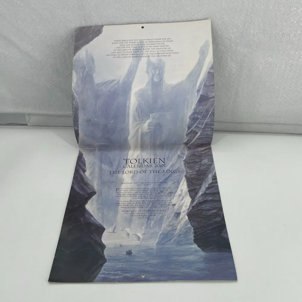 Lord of the Rings 2001 Tolkien Wall Calendar Illustrated John Howe LOTR 12